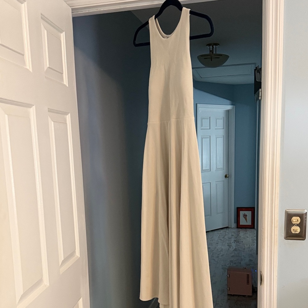 Athleta Cream Racerback Flowy Dress Size Small Preloved